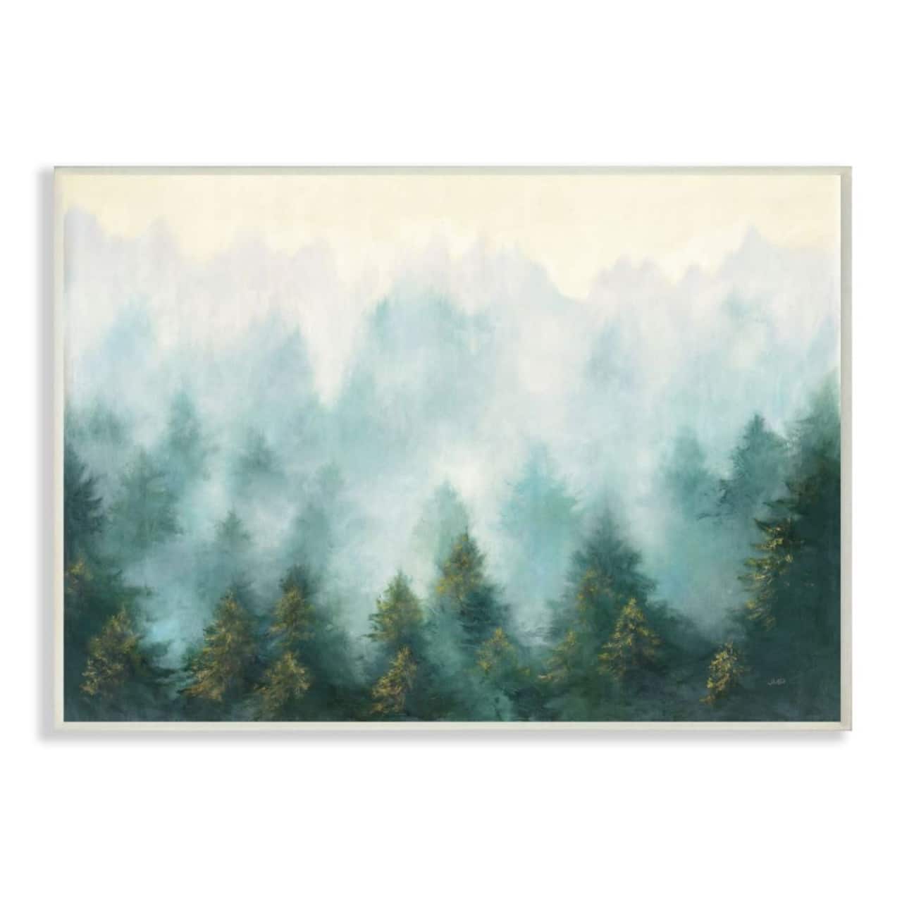 Stupell Industries Abstract Pine Forest Landscape with Mist Wall Plaque